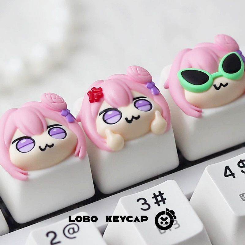 Gaming Console With Keyboard - Милый розовый кейкап из смолы в