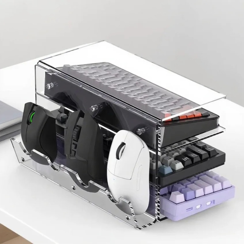 Gaming Console With Keyboard - Подставка для клавиатуры, 3-уровневая акриловая полка