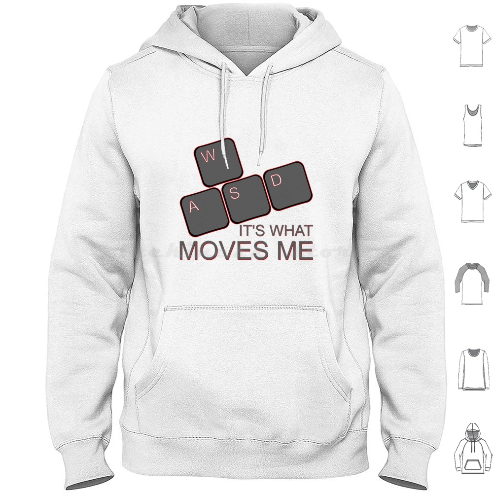 Gaming Console With Keyboard - Худи Wasd Moves Me с длинными