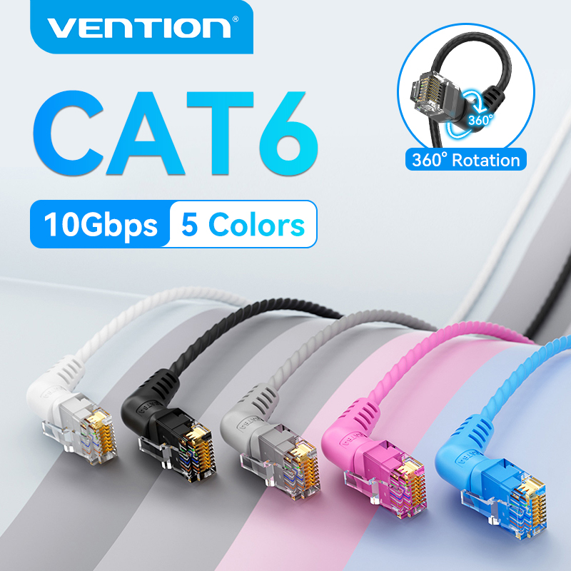 Lan Cable Gaming - Ethernet-кабель Vention CAT6A с поворотом на