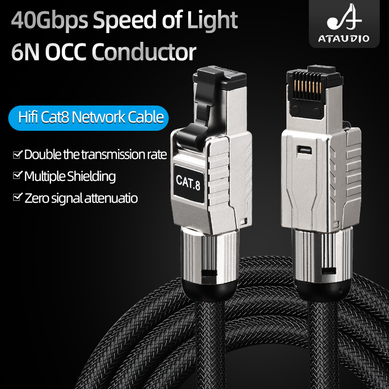 Интернет-кабель ATAUDIO CAT8,  – обзор и цена Lan Cable Gaming