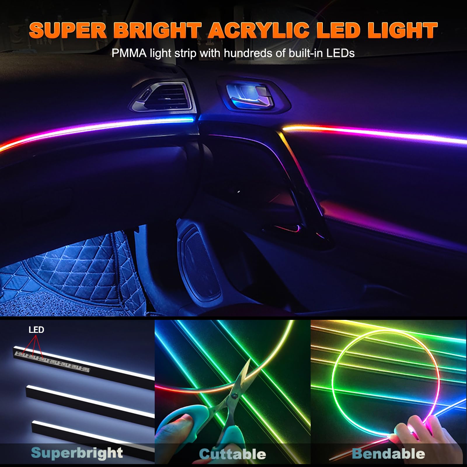 Динамическая неоновая Автомоби – обзор и цена Led Gaming Light Strip