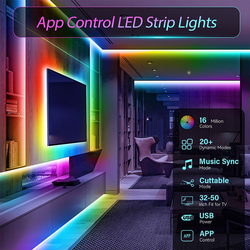 USB RGB LED-лента SMD3535 с уп – обзор и цена Led Gaming Light Strip