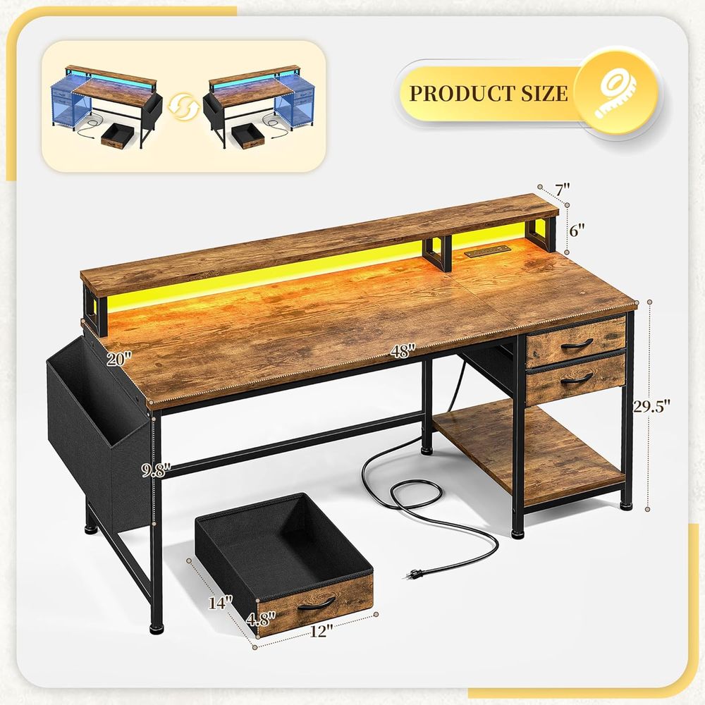 Компактный игровой стол 48 дюй – обзор и цена Led Gaming Light Strip
