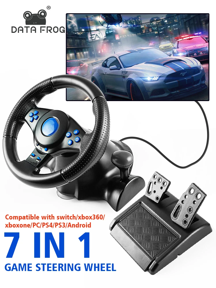 Игровой руль DATA FROG с вибра – обзор и цена Steering Wheel Gaming